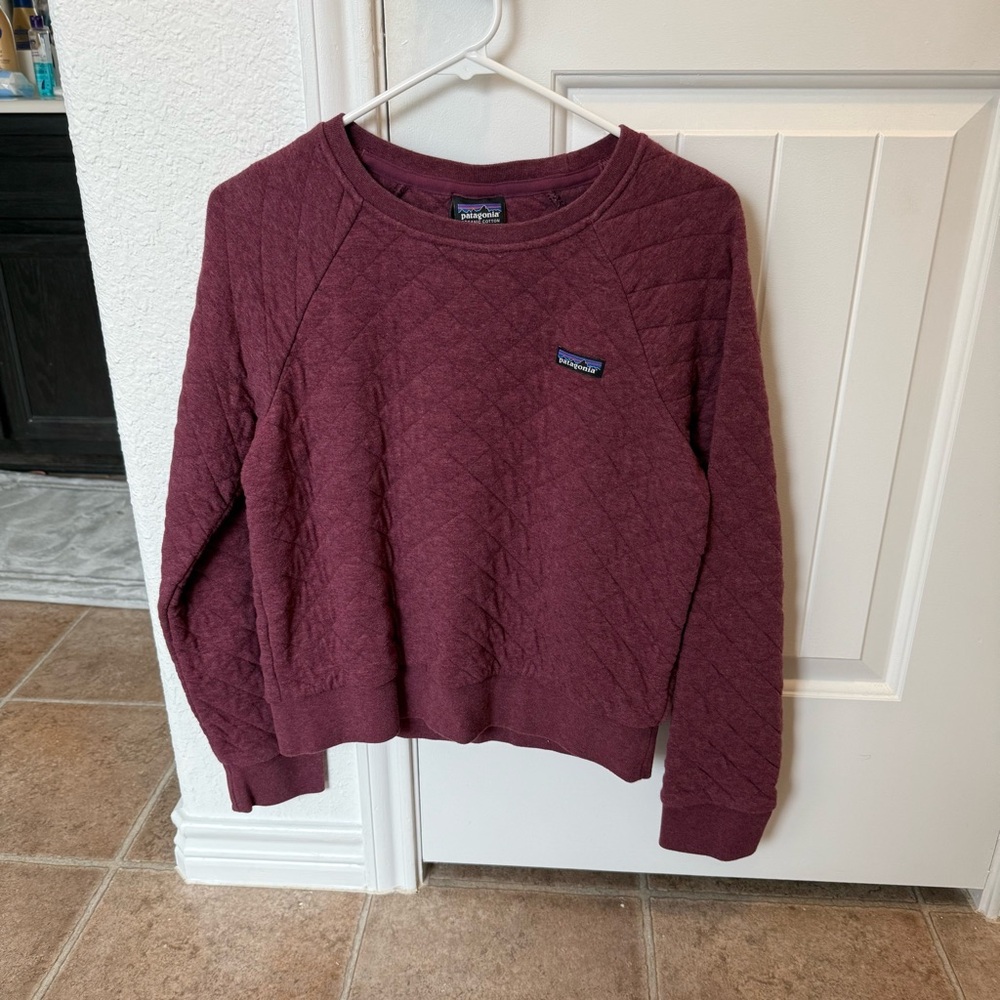 Patagonia Quilted Burgundy Sweatshirt